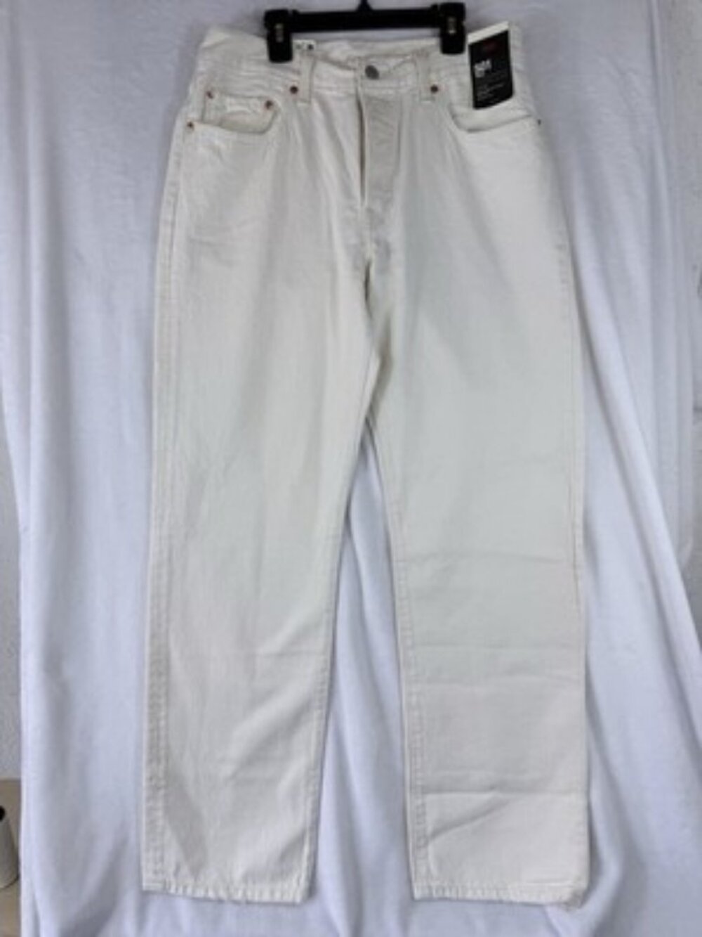 Levis 501 ‘90s Womens Jeans 30 30x32 White Ivory Button Fly Original New